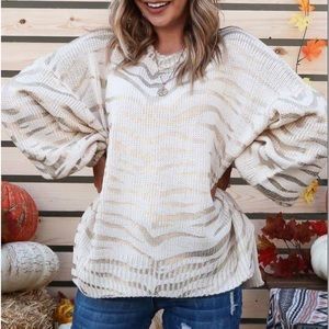 Zebra Foil Sweater